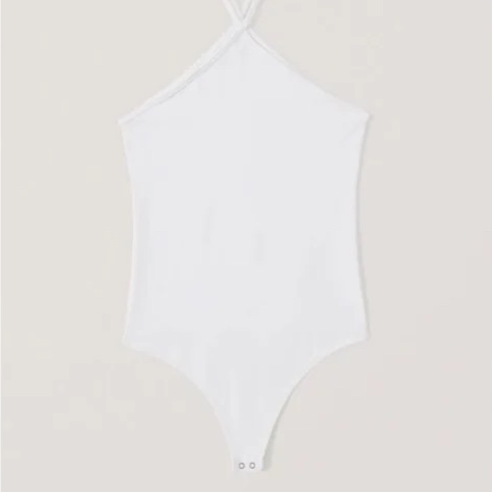 White Halter Bodysuit
